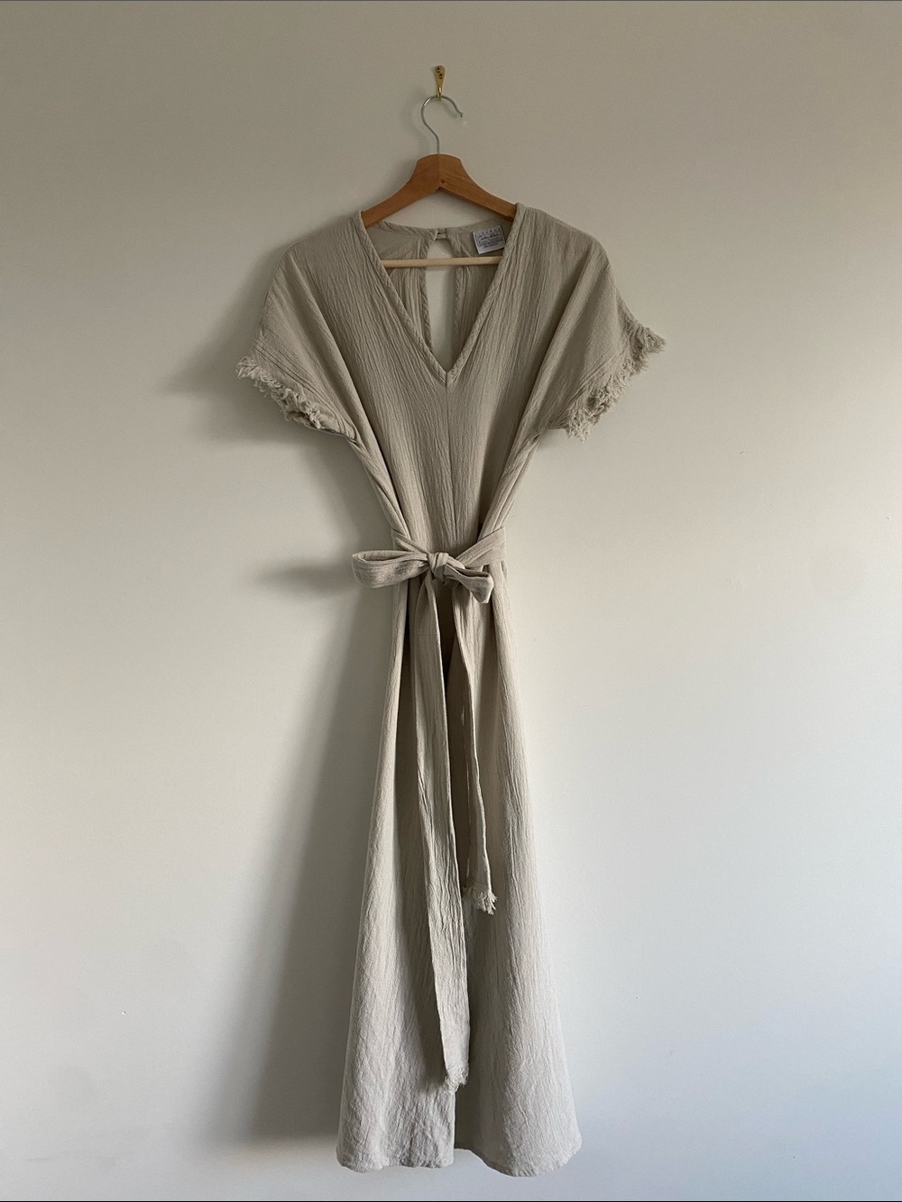 Natural Handmade Cotton Gauze Maxi Dress | One Size - Picture 5 of 7